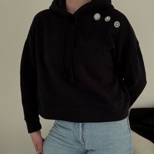 Ba&sh Hoodie with diamonds details